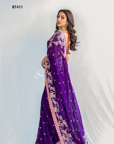 BT BT411 DESIGNER GEORGETTE SAREE WHOLESALER IN INDIA